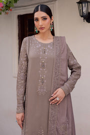 NUREH Exclusive Embroidered Leather Peach Unstitched 3Pc Suit NE-201