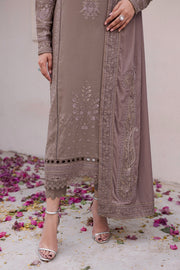 NUREH Exclusive Embroidered Leather Peach Unstitched 3Pc Suit NE-201
