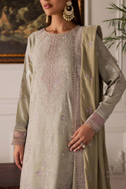 NUREH Exclusive Embroidered Leather Peach Unstitched 3Pc Suit NE-203