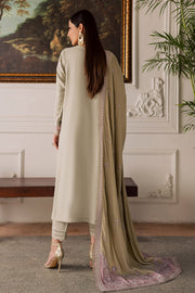NUREH Exclusive Embroidered Leather Peach Unstitched 3Pc Suit NE-203