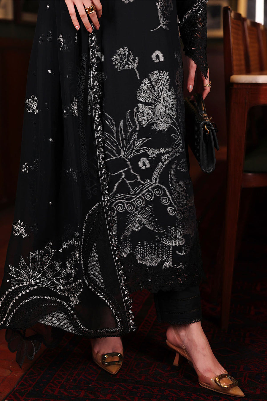 NUREH Exclusive Embroidered Lawn Jacquard Unstitched 3Pc Suit NE-227