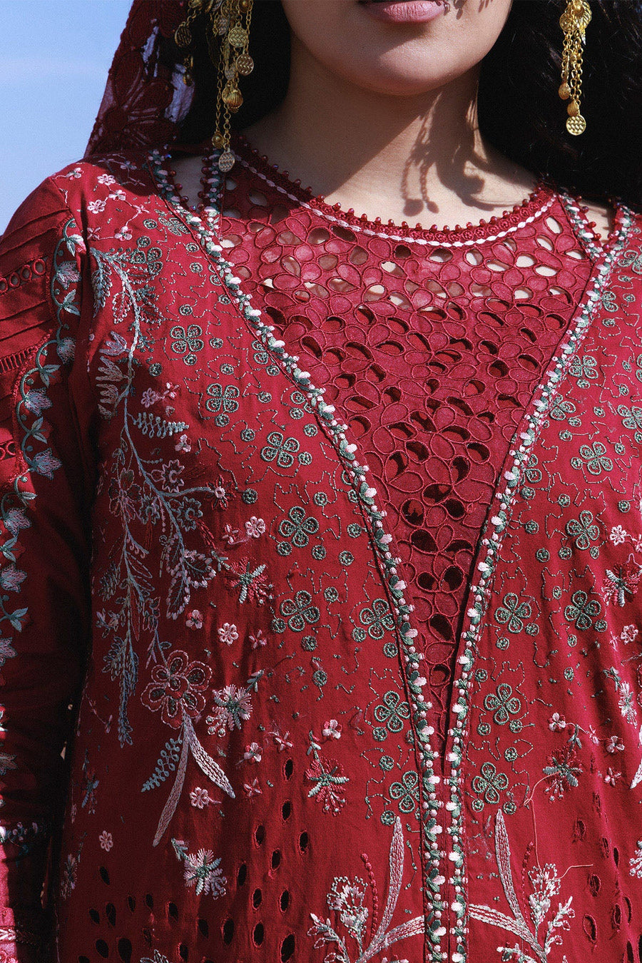 NUREH Aman Embroidered Luxury Lawn Unstitched 3Pc Suit NE-230