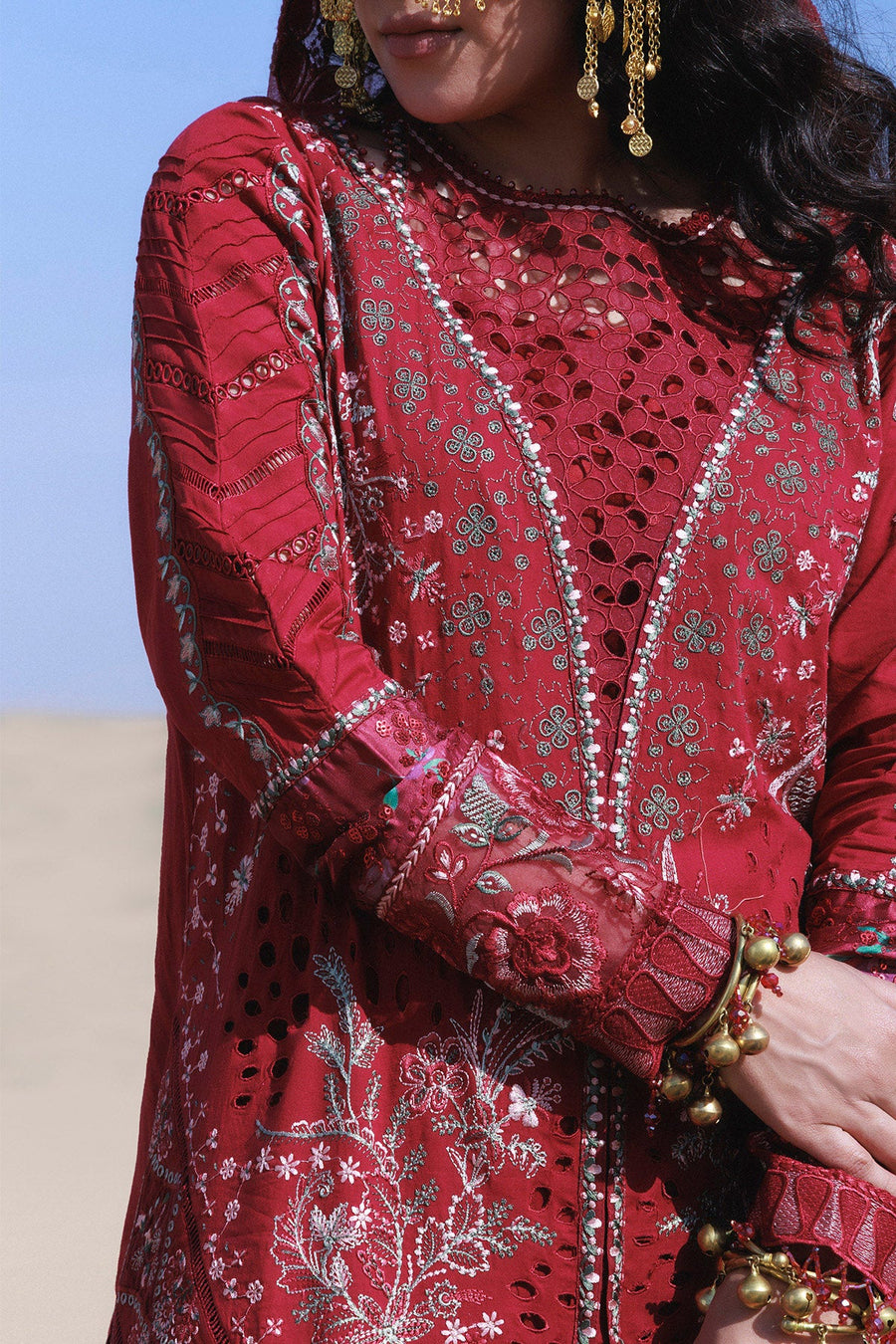 NUREH Aman Embroidered Luxury Lawn Unstitched 3Pc Suit NE-230