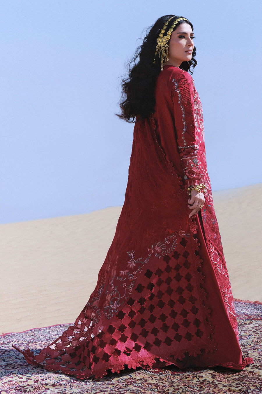 NUREH Aman Embroidered Luxury Lawn Unstitched 3Pc Suit NE-230