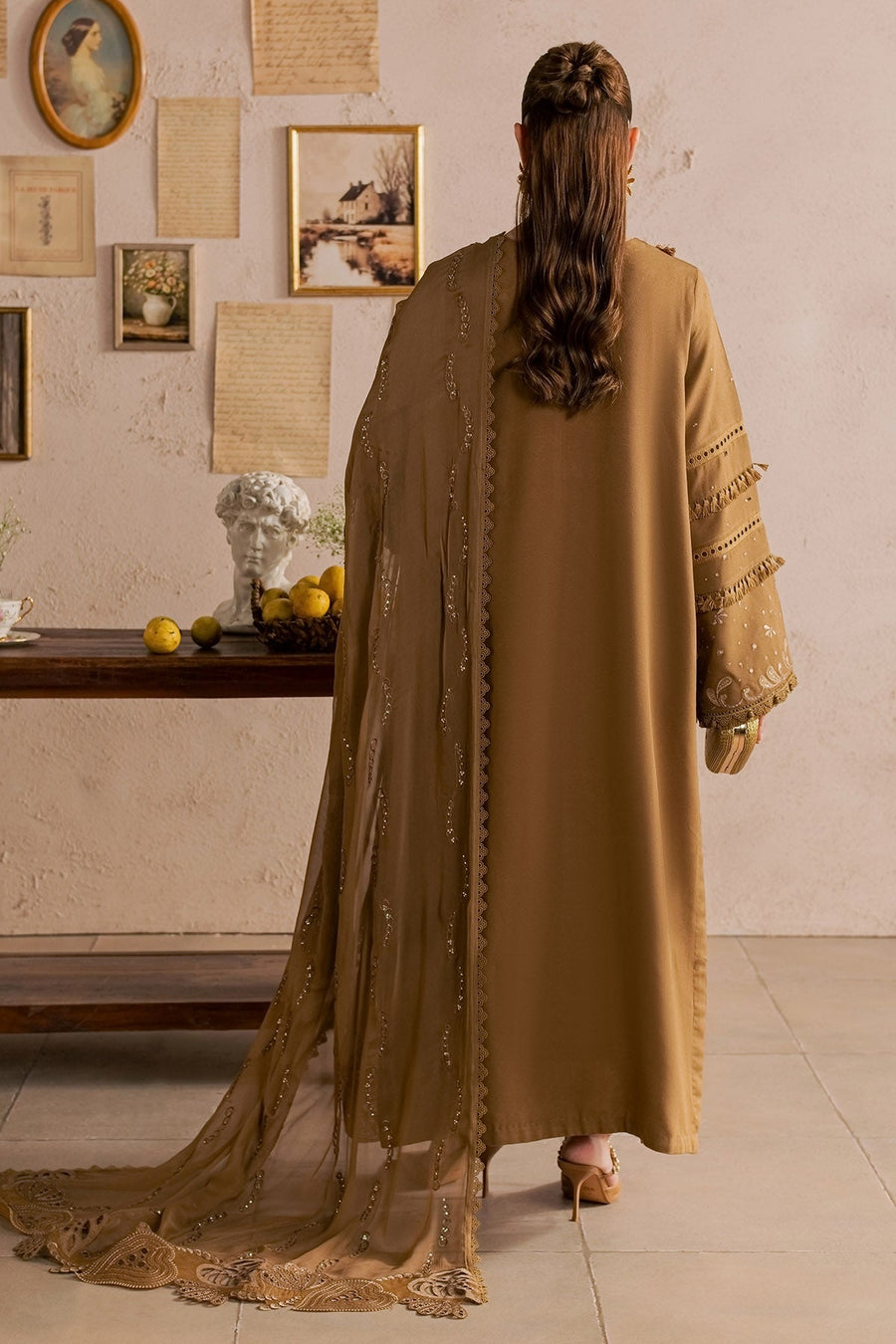 NUREH Exclusive Embroidered Karandi Unstitched 3Pc Suit NE-270