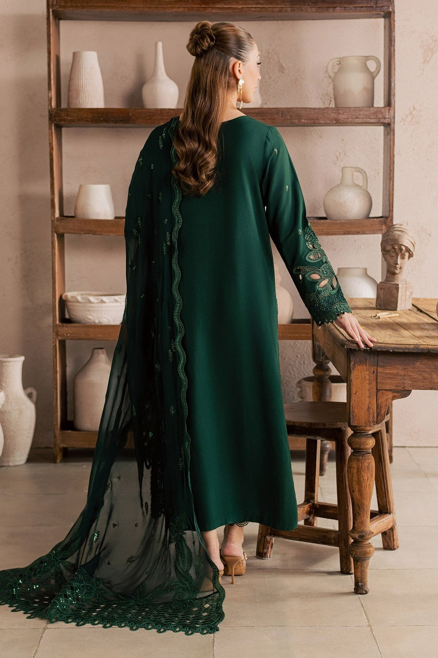 NUREH Exclusive Embroidered Karandi Unstitched 3Pc Suit NE-271