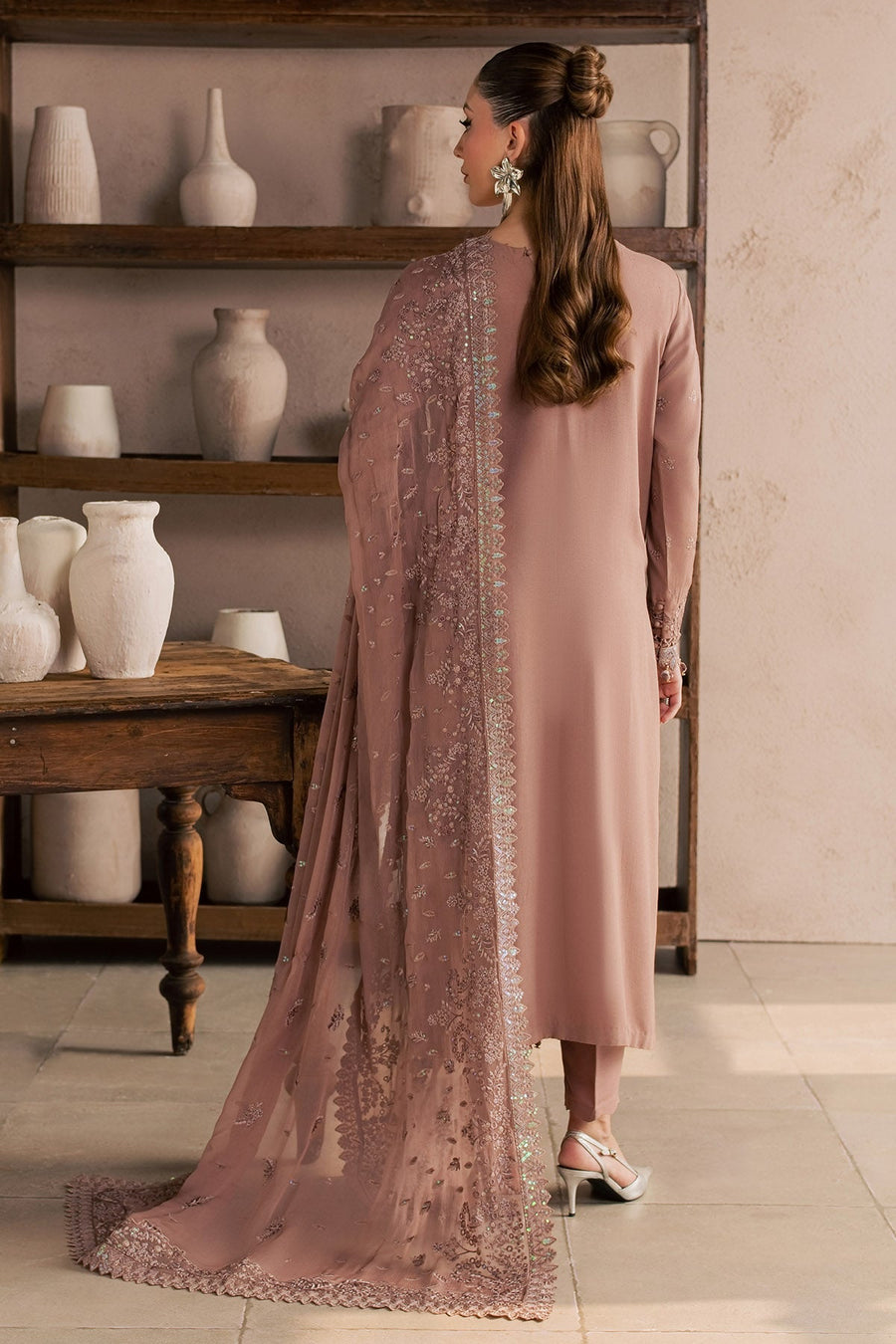 NUREH Exclusive Embroidered Karandi Unstitched 3Pc Suit NE-273