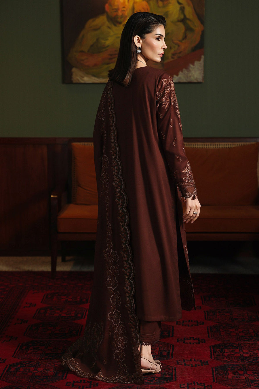 NUREH Exclusive Luxury Embroidered Marina Unstitched 3Pc Suit NE-279