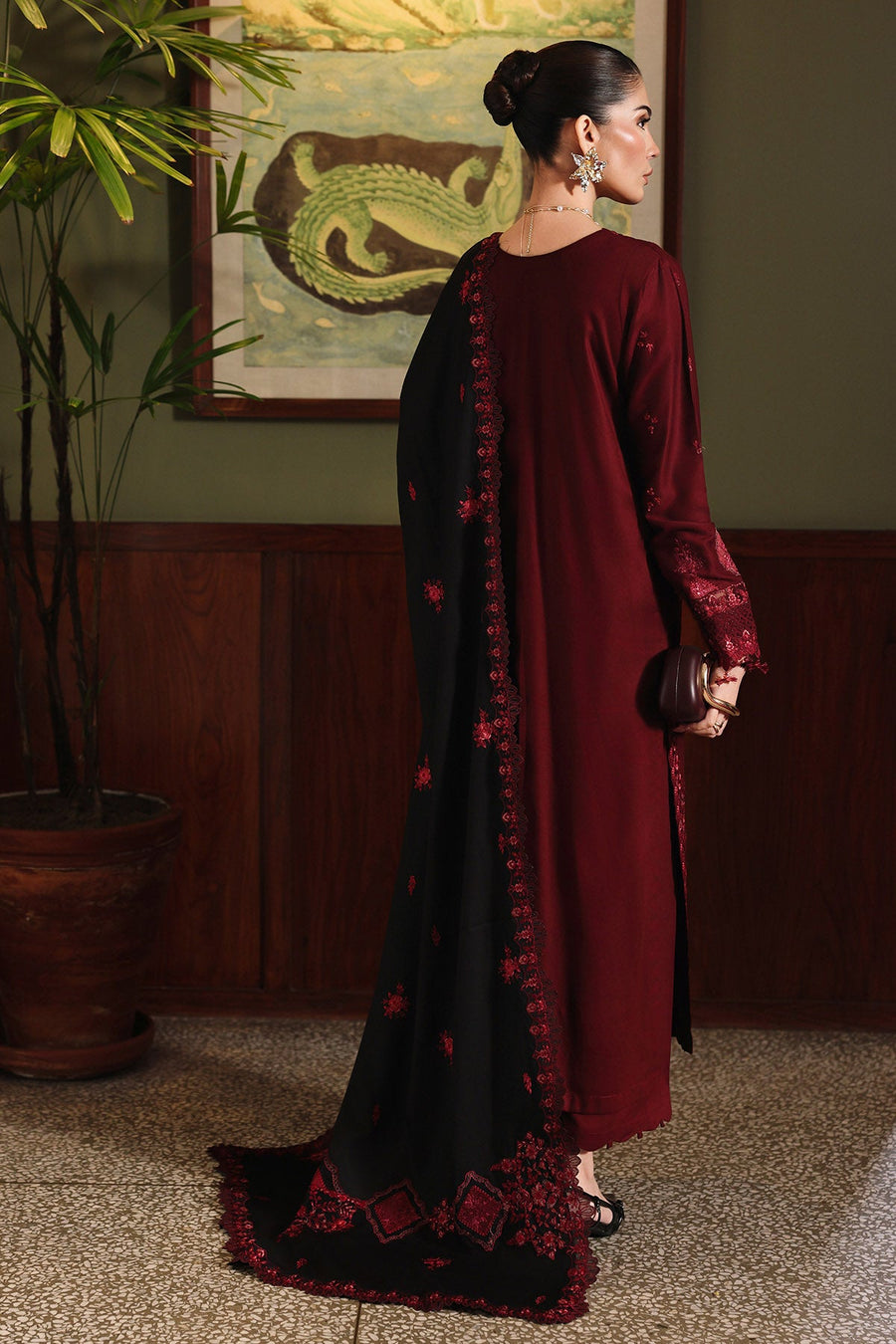 NUREH Exclusive Luxury Embroidered Marina Unstitched 3Pc Suit NE-280