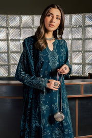 NUREH Exclusive Embroidered Leather Peach Unstitched 3Pc Suit NE-282