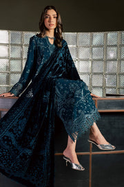 NUREH Exclusive Embroidered Leather Peach Unstitched 3Pc Suit NE-282