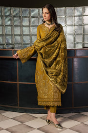 NUREH Exclusive Embroidered Leather Peach Unstitched 3Pc Suit NE-283