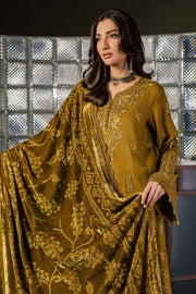 NUREH Exclusive Embroidered Leather Peach Unstitched 3Pc Suit NE-283