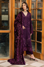 NUREH Exclusive Embroidered Leather Peach Unstitched 3Pc Suit NE-284