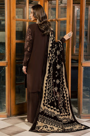NUREH Exclusive Embroidered Leather Peach Unstitched 3Pc Suit NE-285