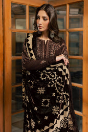NUREH Exclusive Embroidered Leather Peach Unstitched 3Pc Suit NE-285