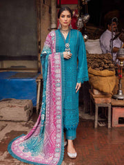 NUREH Bazaar Embroidered Chikankari Khaddar Unstitched 3Pc Suit NE-47