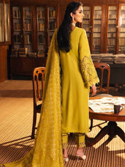 NUREH Exclusive Unstitched Embroidered Leather Peach 3Pc Suit NE-53