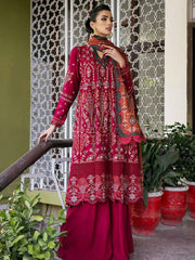 NUREH Exclusive Unstitched Embroidered Leather Peach 3Pc Suit NE-56