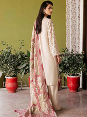 NUREH Exclusive Unstitched Embroidered Leather Peach 3Pc Suit NE-58
