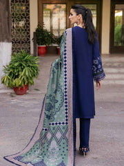 NUREH Exclusive Unstitched Embroidered Leather Peach 3Pc Suit NE-60