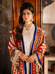 NUREH Exclusive Embroidered Peach Leather Unstitched 3Pc Suit NE-64