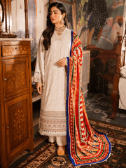 NUREH Exclusive Embroidered Peach Leather Unstitched 3Pc Suit NE-64