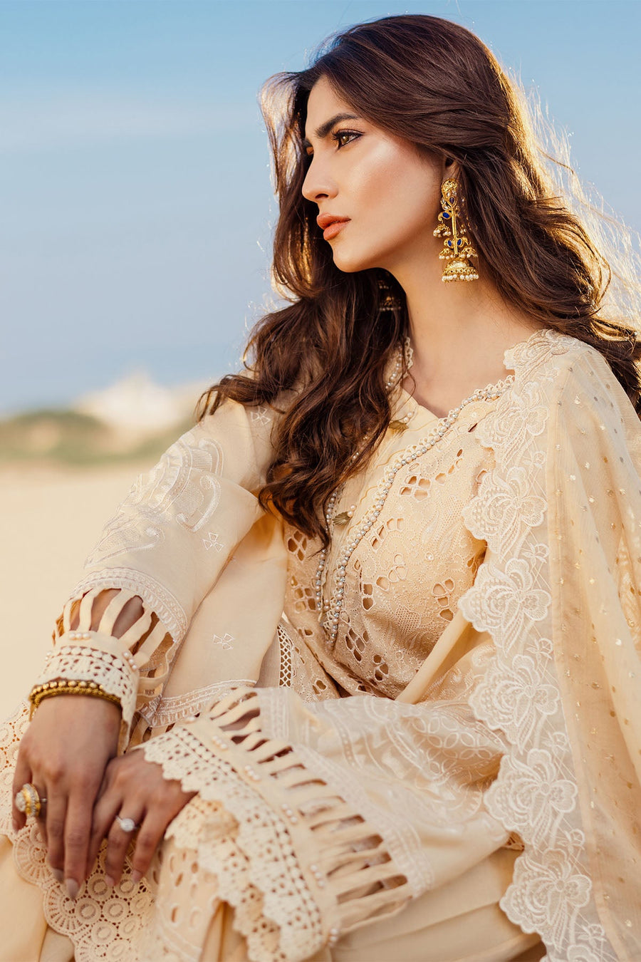 Nureh Sehra Embroidered Swiss Lawn Unstitched 3Pc Suit NE-74 FEROCE