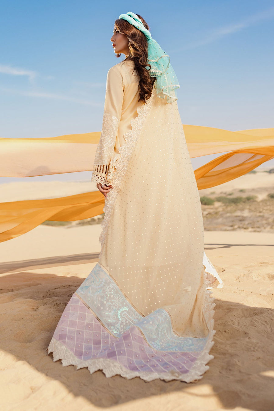 Nureh Sehra Embroidered Swiss Lawn Unstitched 3Pc Suit NE-74 FEROCE
