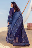 Nureh Sehra Embroidered Swiss Lawn Unstitched 3Pc Suit NE-77 NILE BLUE