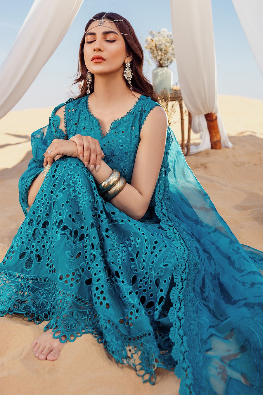 Nureh Sehra Embroidered Swiss Lawn Unstitched 3Pc Suit NE-78 BOSCO