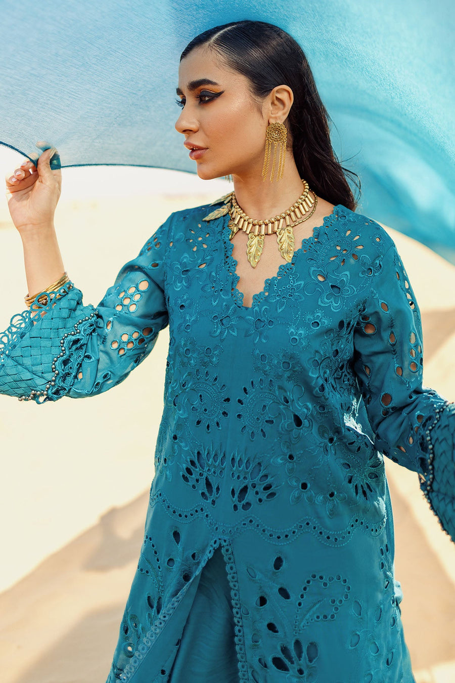 Nureh Sehra Embroidered Swiss Lawn Unstitched 3Pc Suit NE-78 BOSCO