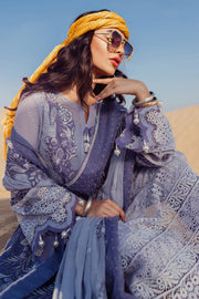 Nureh Sehra Embroidered Swiss Lawn Unstitched 3Pc Suit NE-80 CAMEO