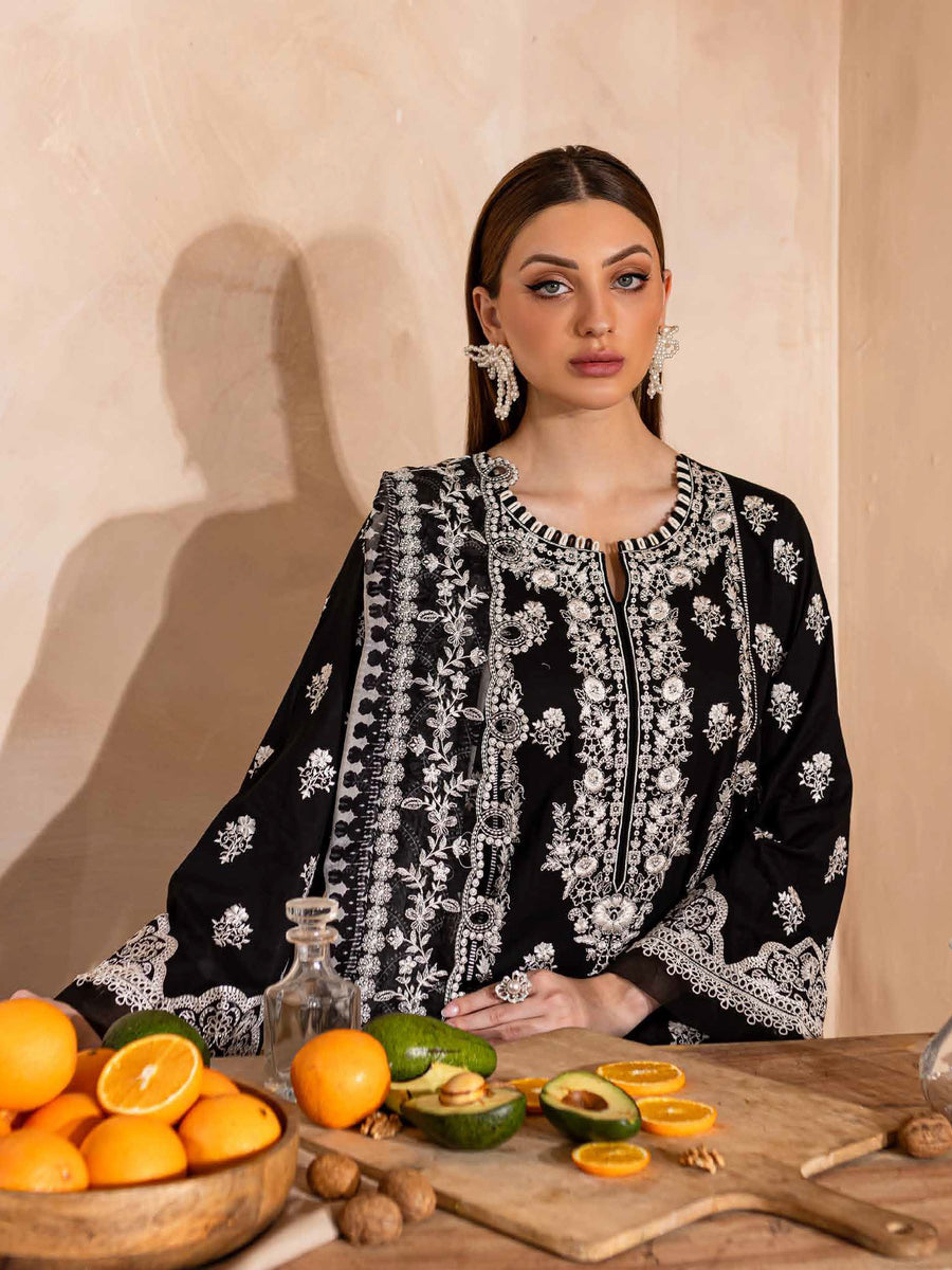 Nureh Koyal Embroidered Luxury Lawn Unstitched 3Pc Suit NE-94