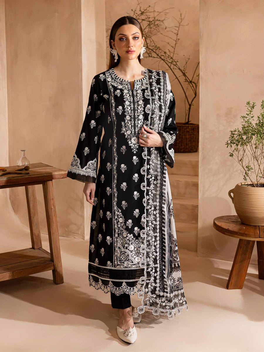 Nureh Koyal Embroidered Luxury Lawn Unstitched 3Pc Suit NE-94