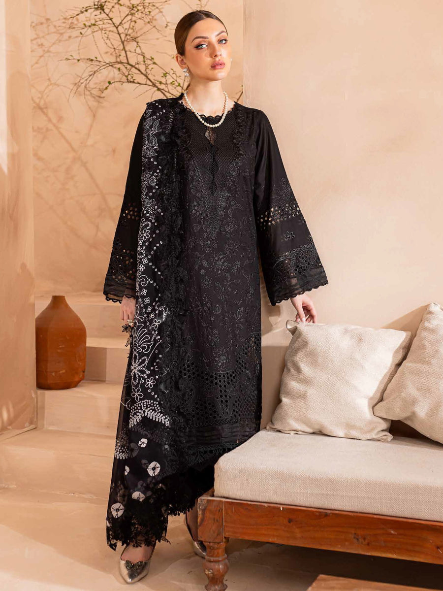 Nureh Koyal Embroidered Luxury Lawn Unstitched 3Pc Suit NE-95