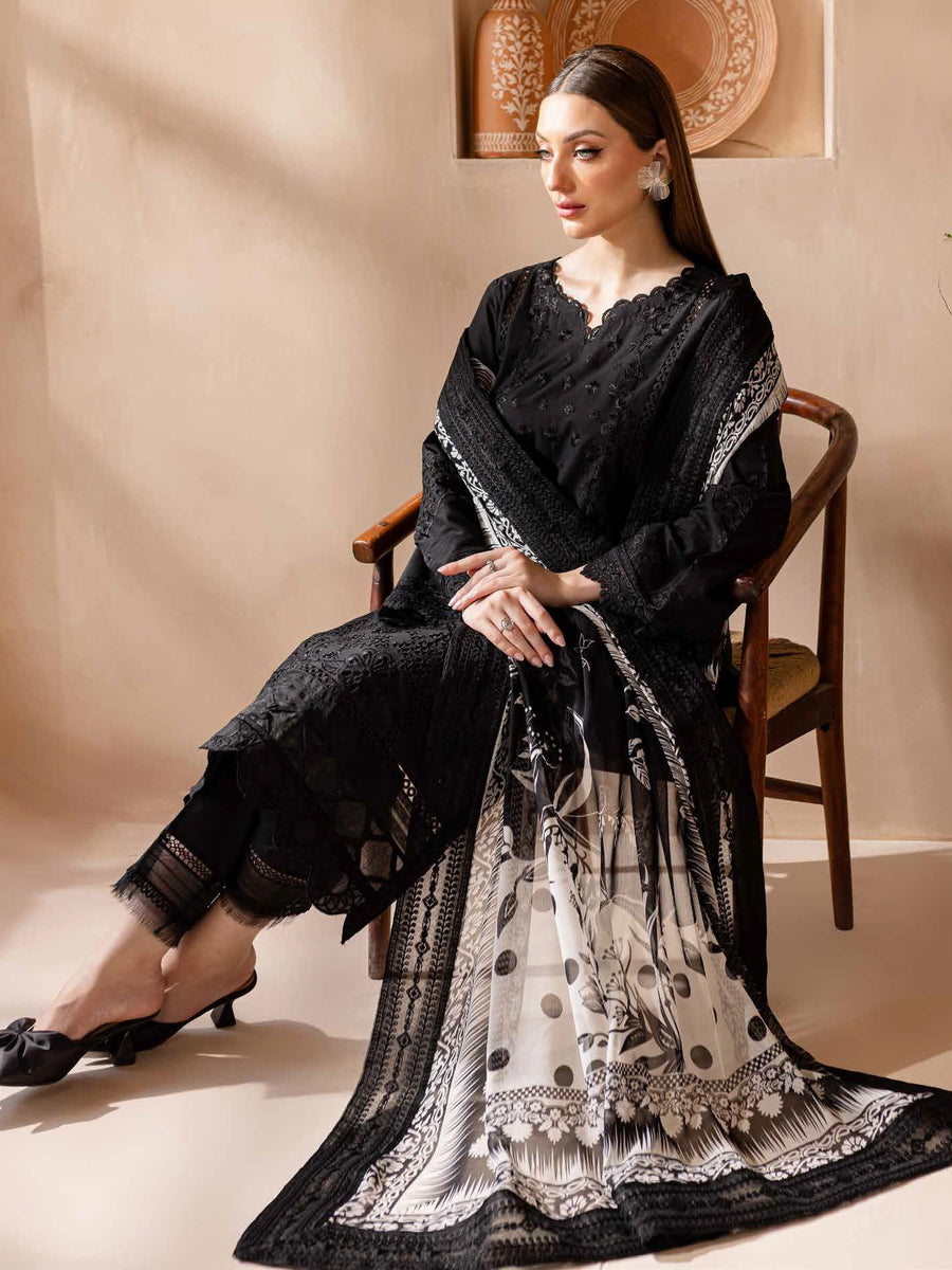 Nureh Koyal Embroidered Luxury Lawn Unstitched 3Pc Suit NE-96