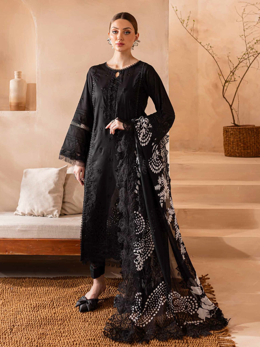 Nureh Koyal Embroidered Luxury Lawn Unstitched 3Pc Suit NE-97