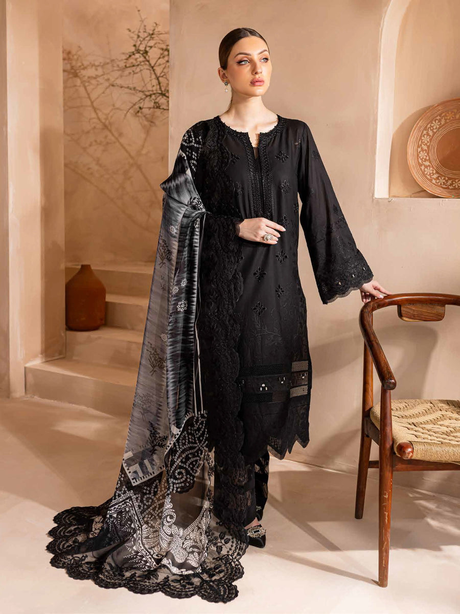 Nureh Koyal Embroidered Luxury Lawn Unstitched 3Pc Suit NE-99