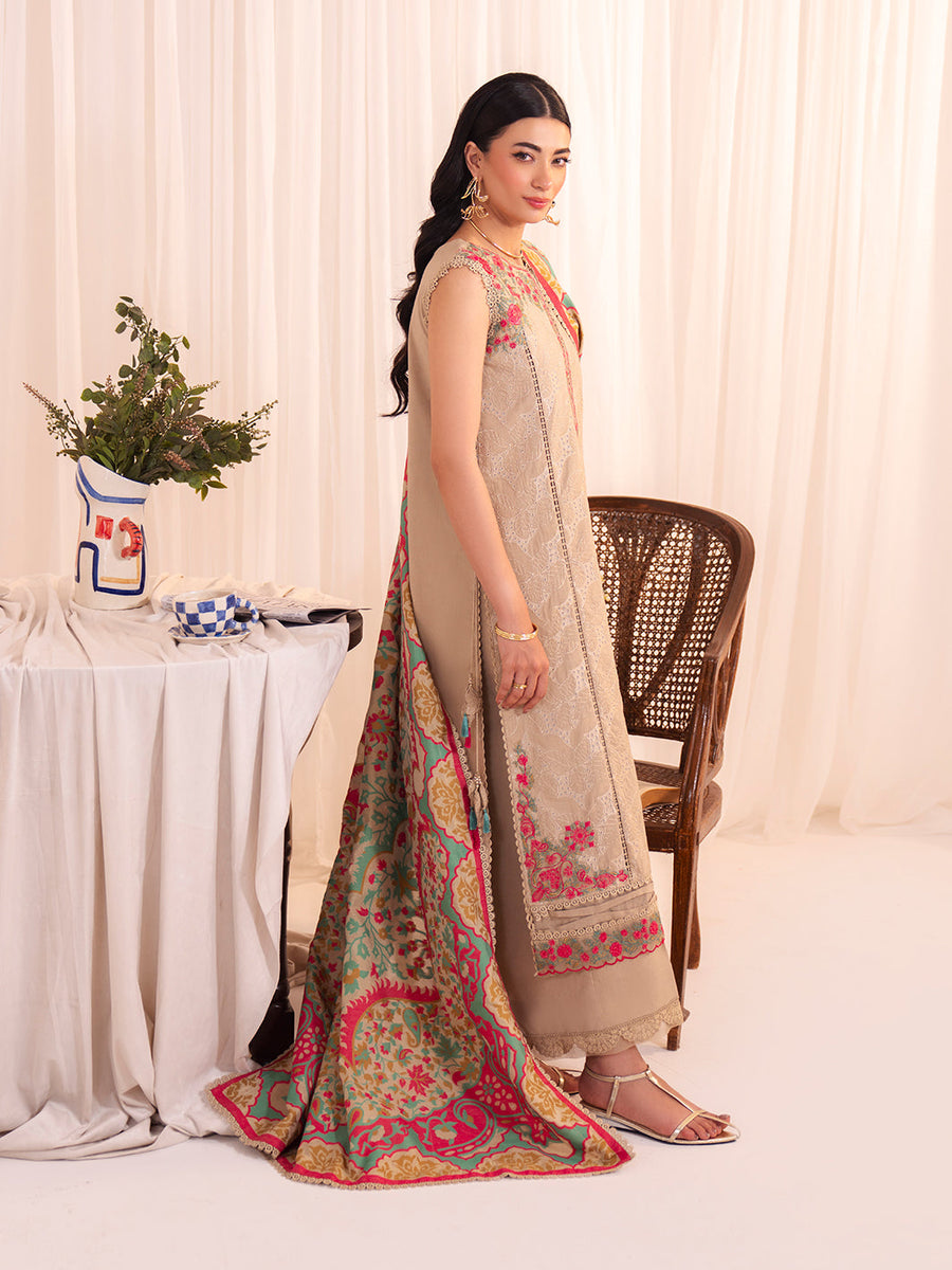 Faiza Faisal Celine Unstitched Lawn 3Pc Suit FNF-SS25-0412 NEHA