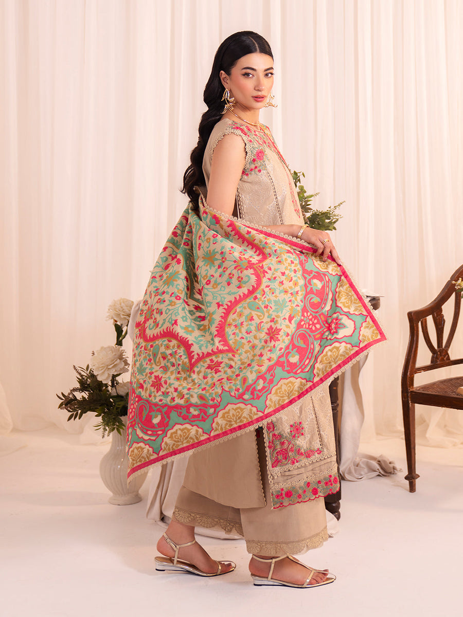 Faiza Faisal Celine Unstitched Lawn 3Pc Suit FNF-SS25-0412 NEHA