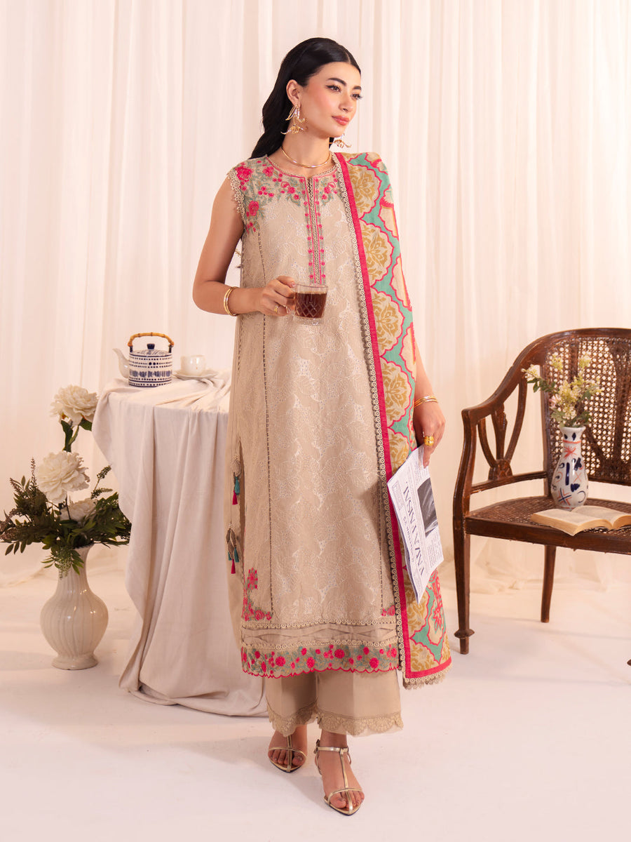 Faiza Faisal Celine Unstitched Lawn 3Pc Suit FNF-SS25-0412 NEHA
