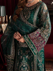 Nureh Elanora Embroidered Organza Unstitched 3Pc Suit NEL-38 Charm