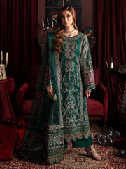 Nureh Elanora Embroidered Organza Unstitched 3Pc Suit NEL-38 Charm