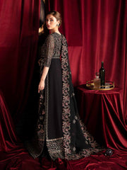 Nureh Elanora Embroidered Organza Unstitched 3Pc Suit NEL-42 Rose