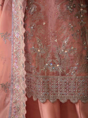 Nureh Elanora Embroidered Organza Unstitched 3Pc Suit NEL-51