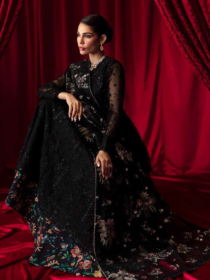 Nureh Elanora Embroidered Organza Unstitched 3Pc Suit NEL-53
