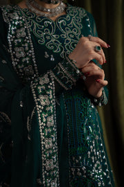 Nureh Elanora Embroidered Luxury Chiffon Unstitched 3Pc Suit NEL-77