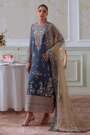 Nureh Elanora Embroidered Luxury Chiffon Unstitched 3Pc Suit NEL-82