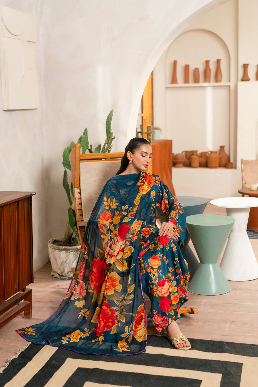 Feathers Twilight Temptations Unstitched Printed Lawn 3Pc Suit NELAM-FT465